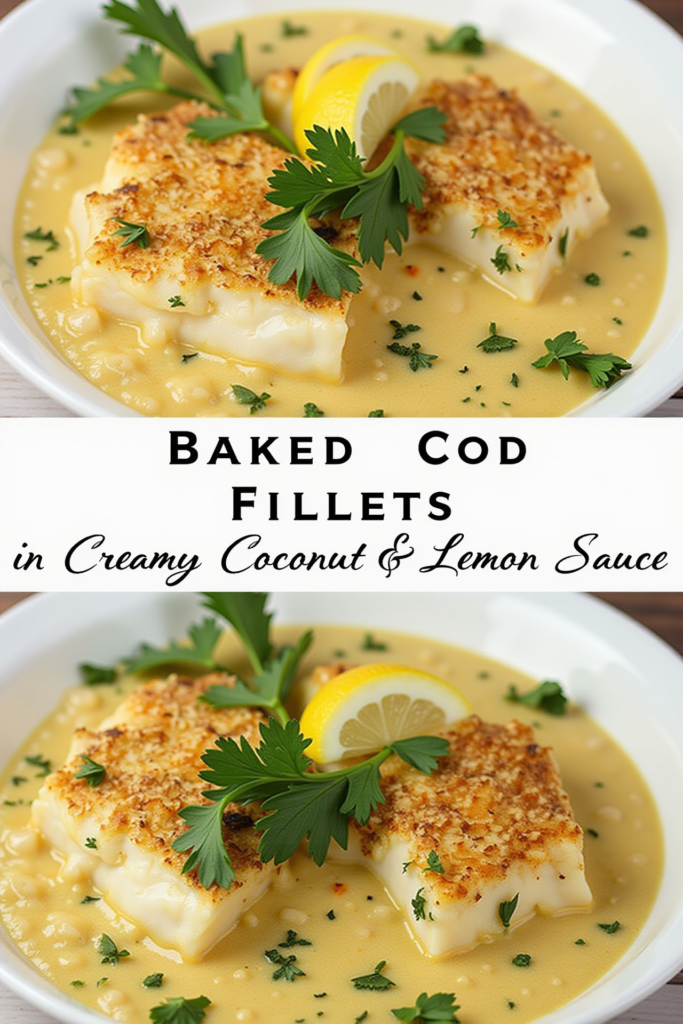Citrus-Kissed Elegance: Baked Cod in Coconut Lemon Cream Sauce - Lean ...